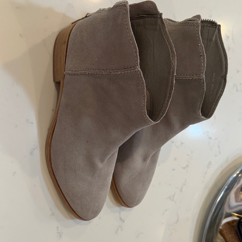 Dolce Vita Gray Suede Ankle Booties